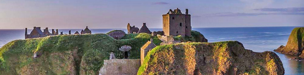 castle on the rocks in Scotland