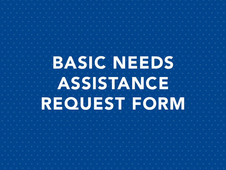 Basic Needs Assistance Request Form blue graphic 