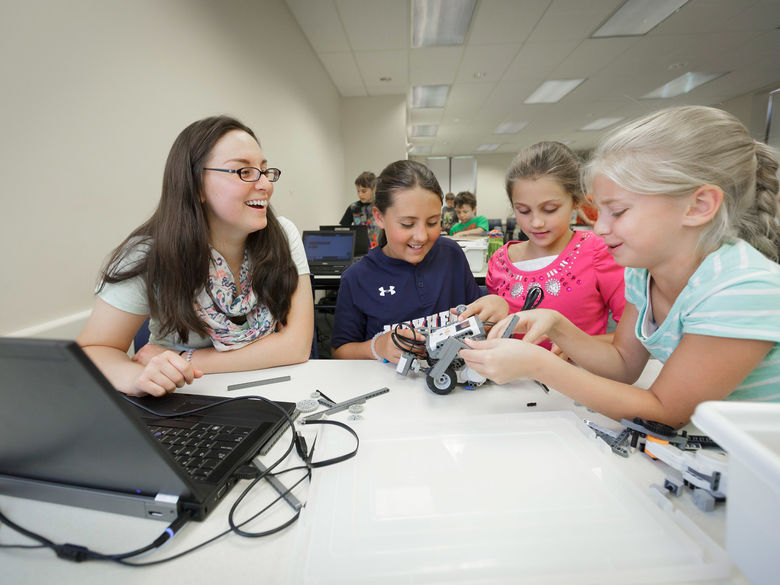 Kids from Penn State Abington's Youth and Teen College Camps