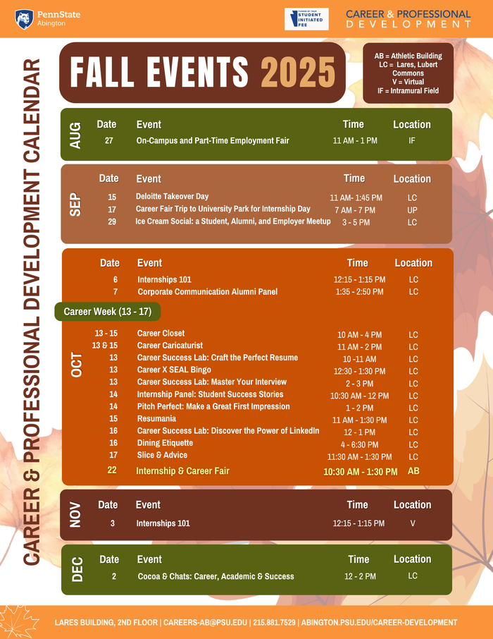 Fall 2025 CPD Events Flyer