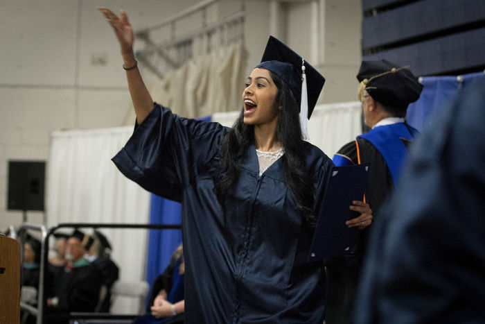 Abington graduate with diploma