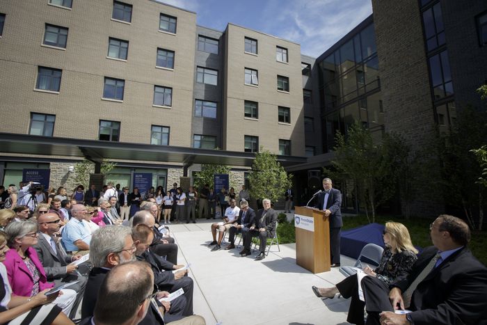 Ribbon cutting Abington residence hall