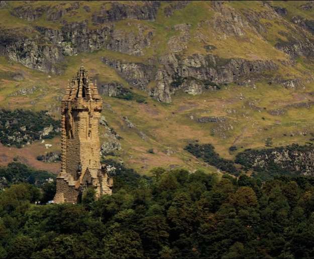 castle in mountain in Scotland