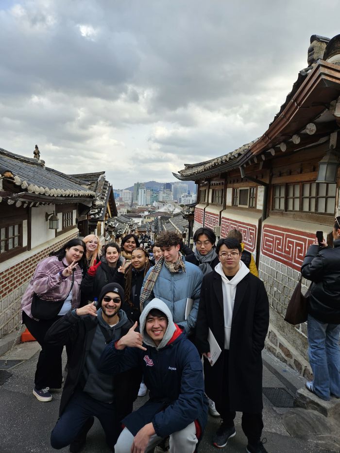 Group photo of students in South Korea