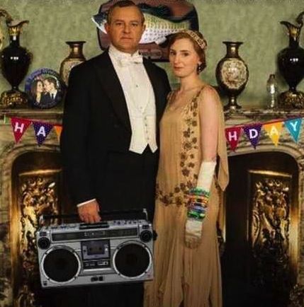 Downton Abbey water bottle parody