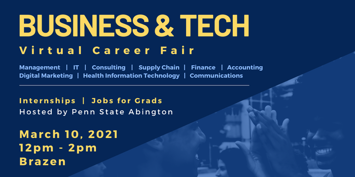 Business and Tech Career Fair Graphic