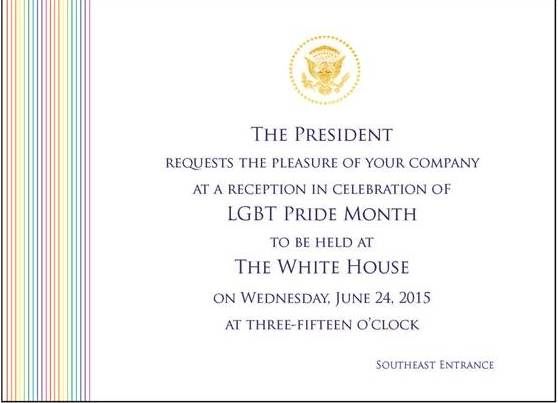 White House LGBT reception invitation