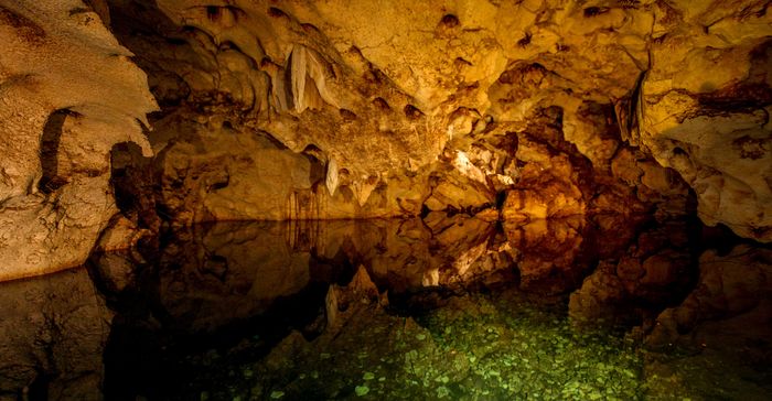Inside the Green Grotto