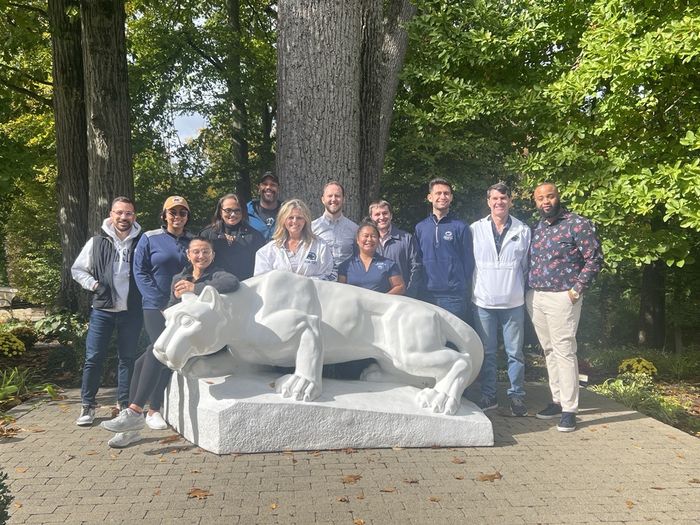 Alumni Society around the Nittany Lion Shrine