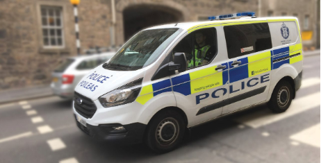 scotland - police van