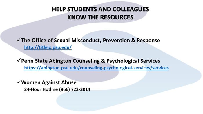 help students and colleagues know resources