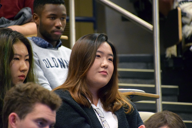 Woman student in audience
