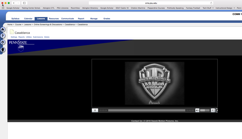 screenshot of streaming content within ANGEL