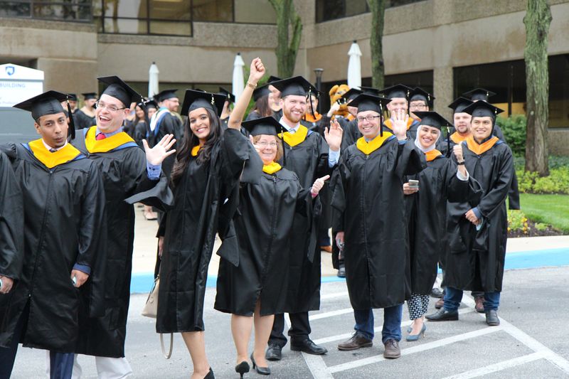 Group of Penn State Great Valley graduates excited to receive diplomas