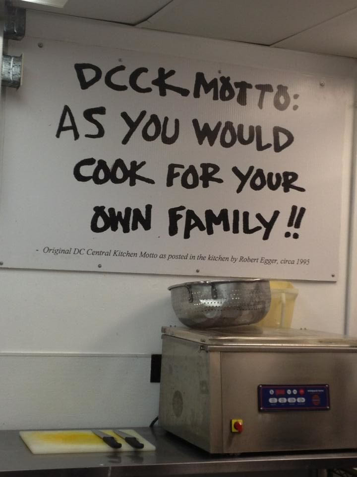 DC Central Kitchen's motto