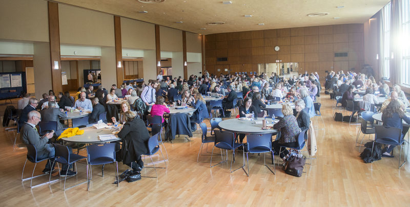 Conference attendees at breakfast