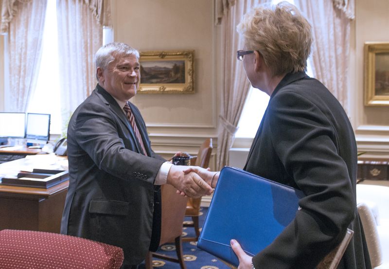 Eric Barron with Dean Barbara Dewey