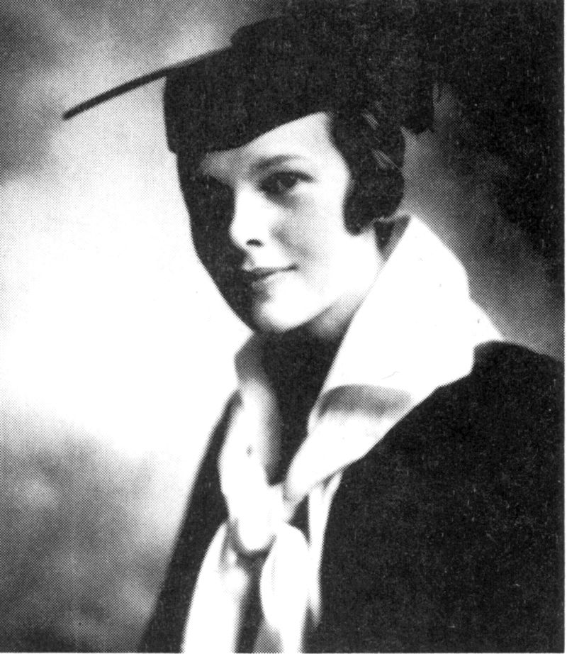 Amelia Earhart in cap and gown