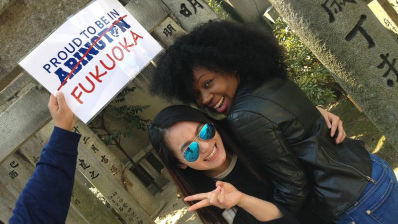 two students in Japan