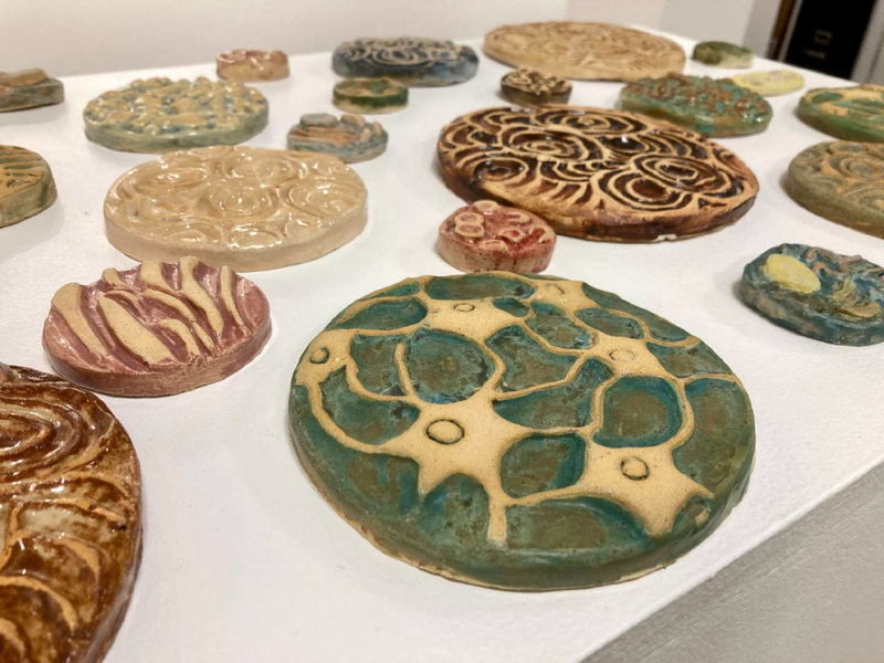 ceramic sculpture of human cells