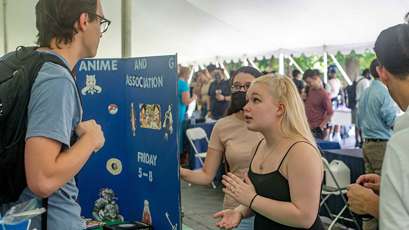 students at Involvement Fair