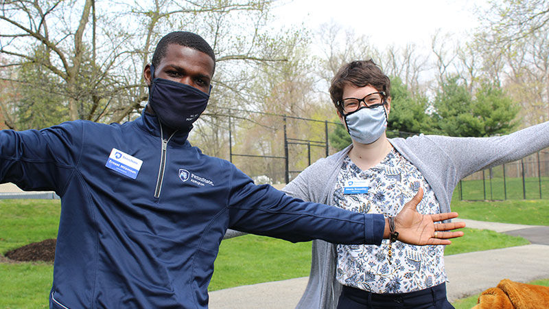 Admissions Counselors Ernest Ntiamoah and Alexia Brewster