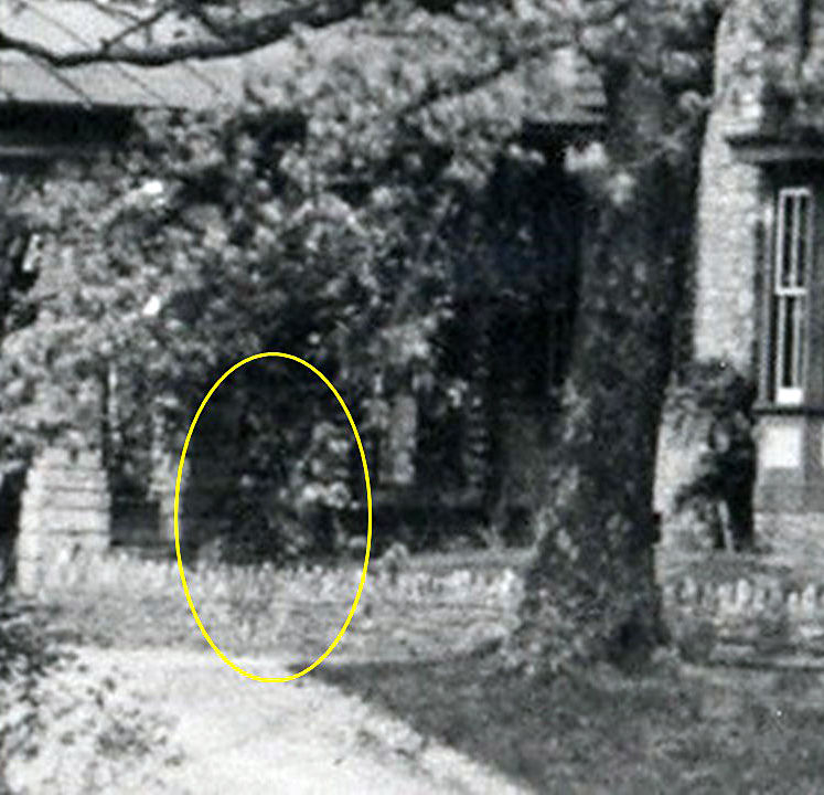 Close up of area purported to show a ghost