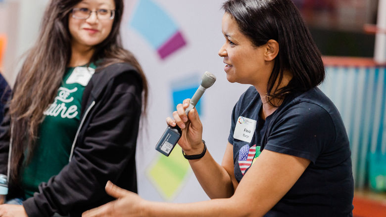 Speaker addresses attendees at Global Entrepreneurship Week Penn State