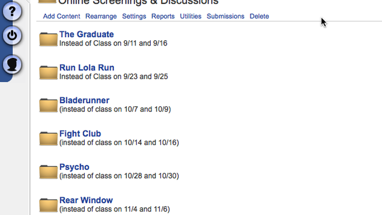 COMM 150 film list