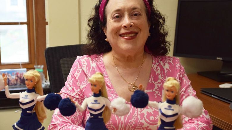 Eva Klein with Penn State Barbie