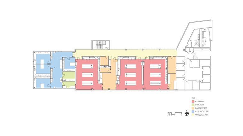 Floor plan of the Biology lab renovations 