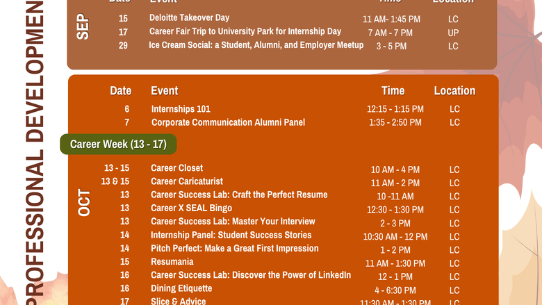 Fall 2025 CPD Events Flyer