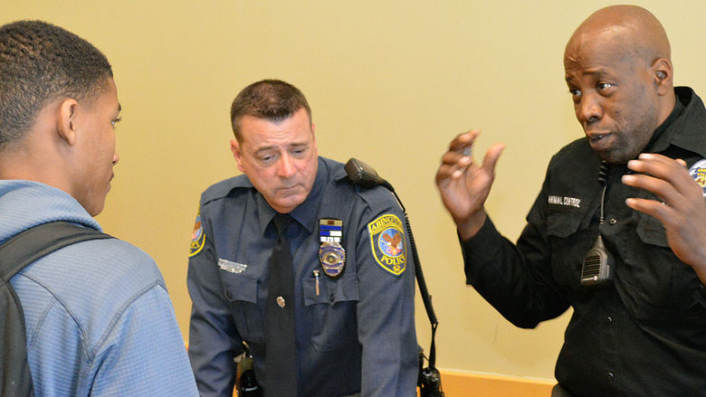 Abington police students