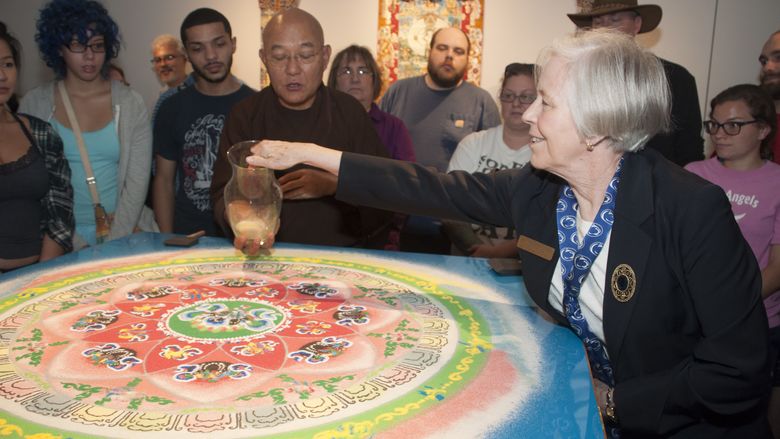 Sandler with mandala