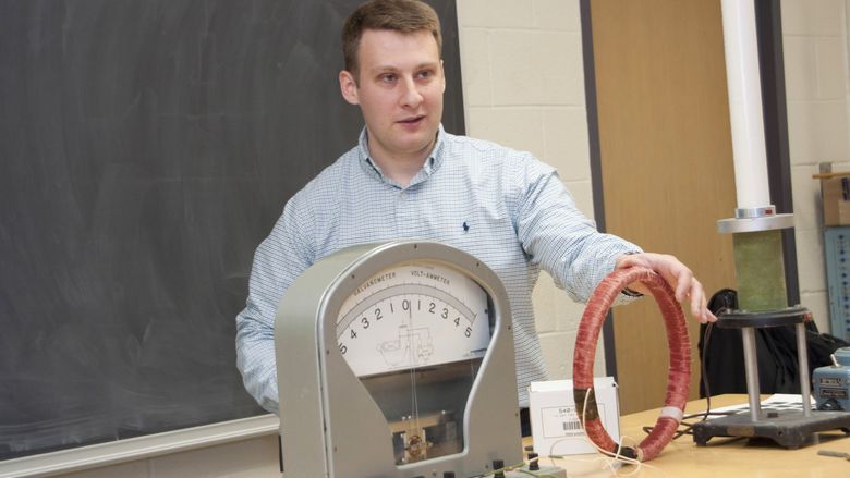 Atherton award winner Dr. Mikhail Kagen teaches physics at Abington. 