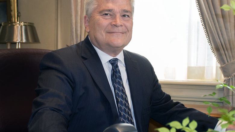 President Barron - environmental portrait