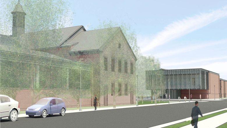 An artist's rendering of the 2 EEB Hub/Penn State buildings 