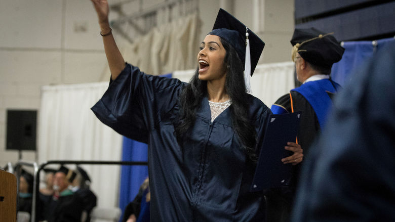 Abington graduate with diploma