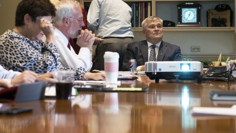 President Barron at Presidents Council mtg 