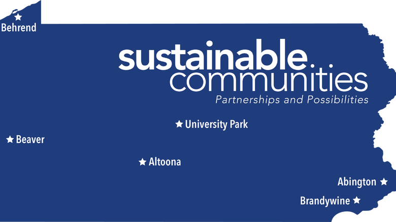 Map of Sustainable Communities programs at Penn State campuses