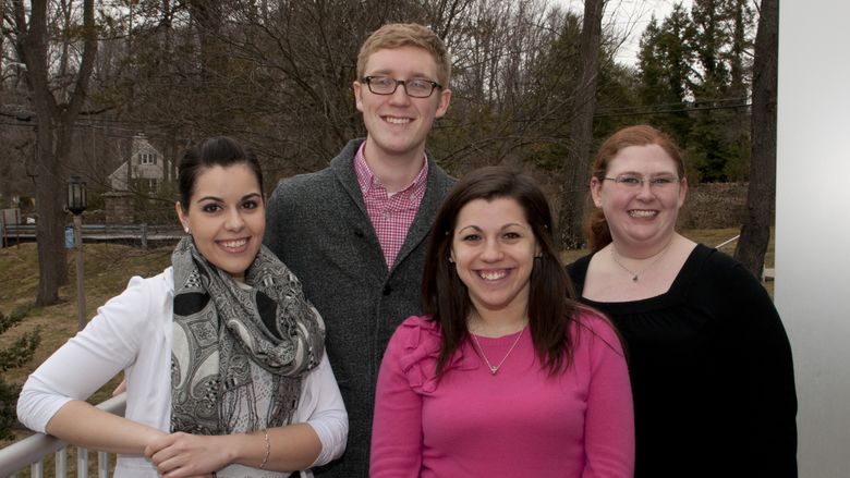 Abington's 2012-13 Student Government Association officers enjoyed lunch with the commencement speaker. 