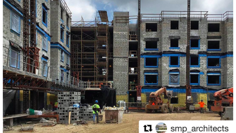 Abington residence hall construction