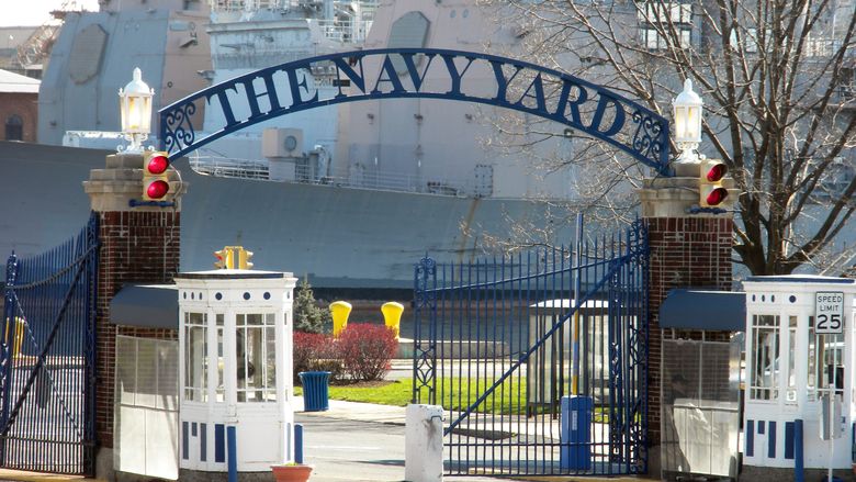 The gates of The Navy Yard