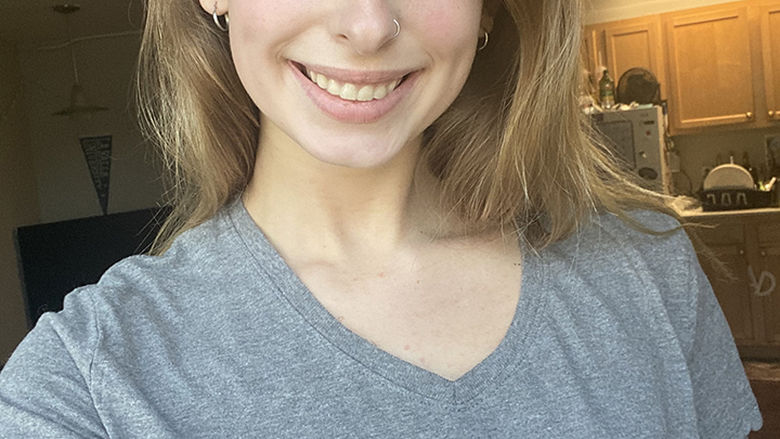 Student in Penn State shirt