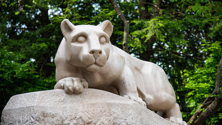 A photo of the Nittany Lion Shrine 