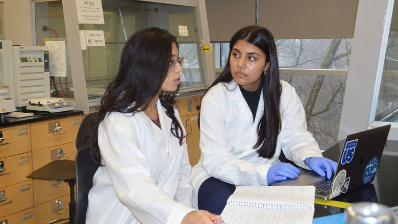 Two people in a lab