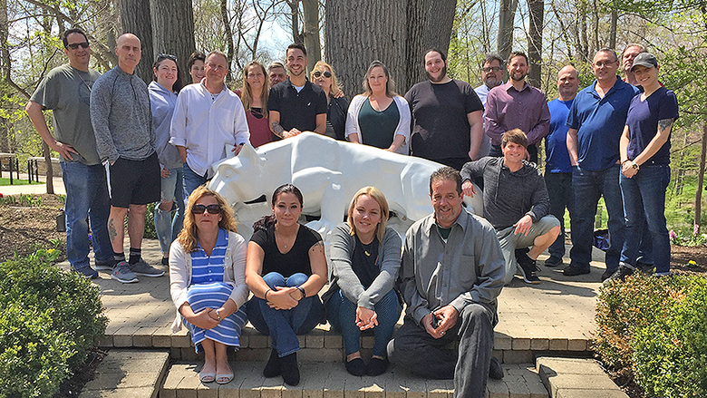 CRS Spring 2018 Graduates around the Lion
