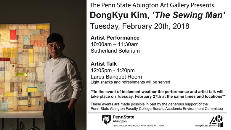 DongKyu Kim Artist Talk and 'Sewing Man' Performance