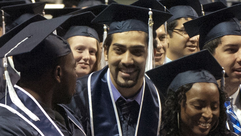 Penn State students at fall commencement.