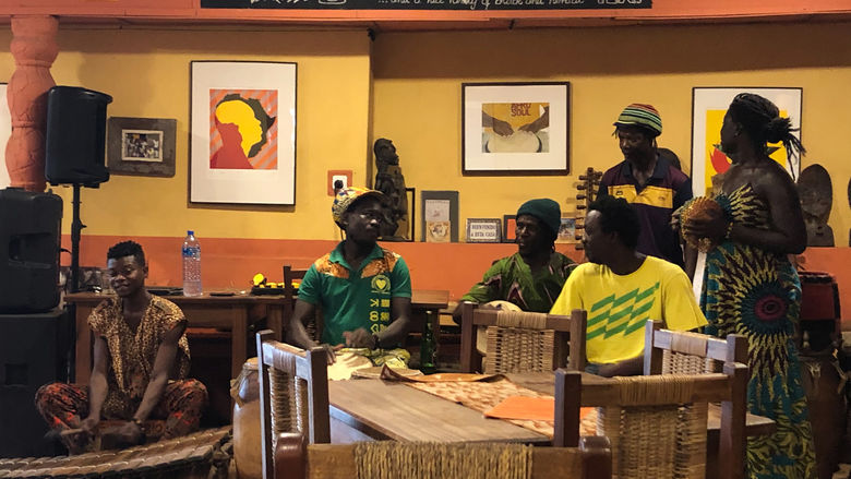 Ghana inside a restaurant 